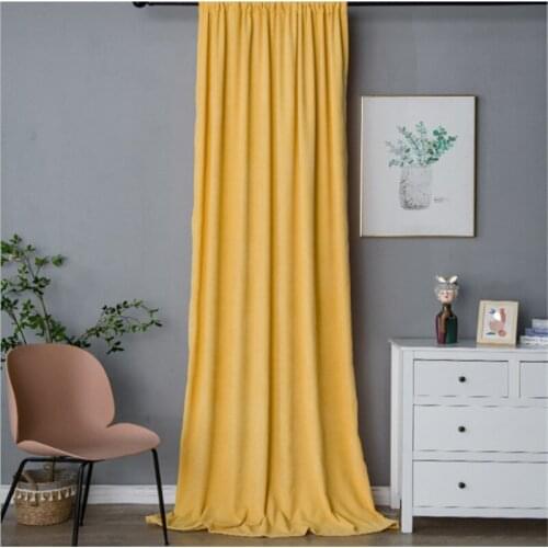 Super Soft Chenille Curtain Window For Living Room Solid Sheer Curtains Bedroom High Shading Bay Kitchen Window Drapes X-JD1112