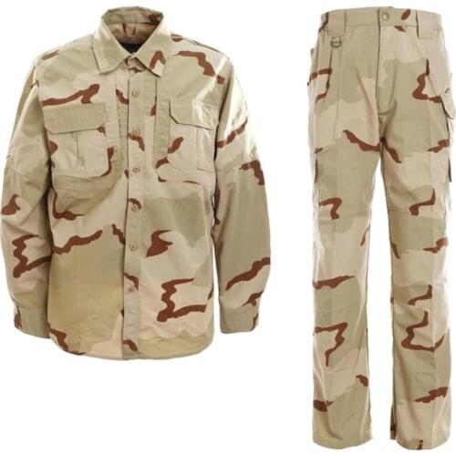 Military Tactical Long Sleeve Shirt and Pants Set for Men Combat Hiking Training Army Uniform for Outdoor