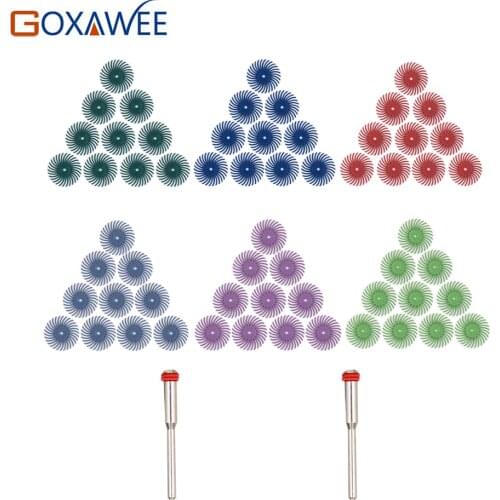 GOXAWEE 10pcs Abrasive Brush Rotary Tools For Dremel Accessories Abrasive Tools with 2pcs 3.0mm Mandrels Power Tools Accessories