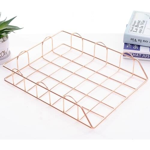 Tier A4 File Holders Letter Binders Storage Rack Metal Iron Stationery Mail Office Business Sundries Stackable Document