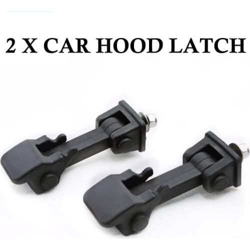 Pair Car Black Rubber Hood Lock Latch Catch Car Engine Cover Lock Car Accessories Fit For Jeep Wrangler TJ 1997-2007 Y8B1