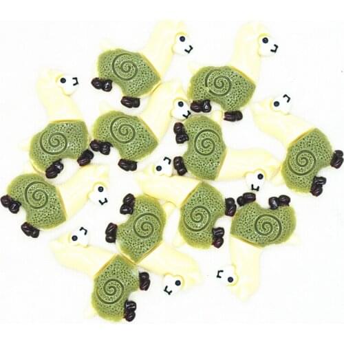 28mmX36mm Sage Green Resin Flatback Alpaca Miniatures|Resin Lama Pacos Scrapbooking Miniatures|Alpaca Charms