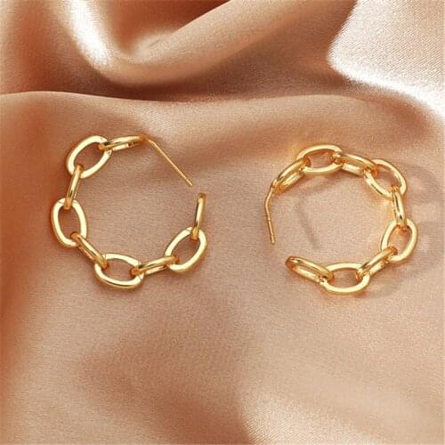 MANGOSKY New 925 Silver Needle Chain Design Earrings Women Gift