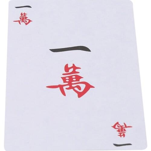 1 Box Of 144 Paper MahJong Mah Jong Chinese Playing Cards Set + Dice For Family Party Children Adult Math Toy