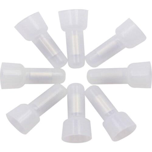 100PC Nylon Crimp Caps CE-2X Crimp Terminal Closed Line PP Splice Wire Electrical Connector Terminator for Lighting/Power Supply