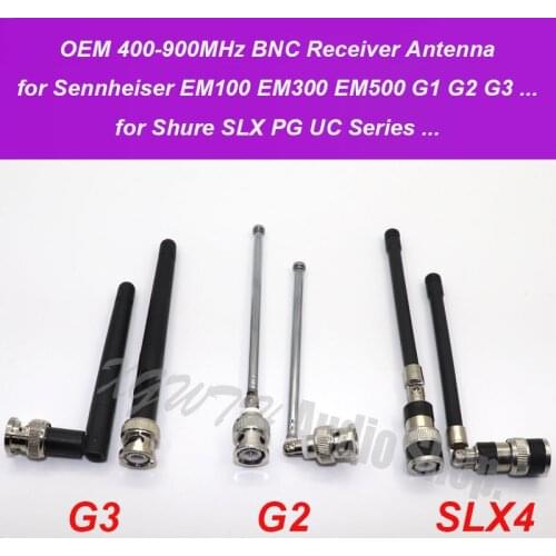 2 PCS OEM BNC UHF Wireless Microphone Antenna For Sennheiser EM100 EM300 G1 G2 G3 Series or Shure SLX PG UC Series Mic Antenna