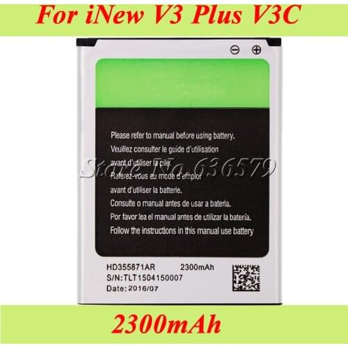 2300mAh For iNew V3 Battery for iNew V3C V3+ V3 Plus Batterie Bateria AKKU Accumulator