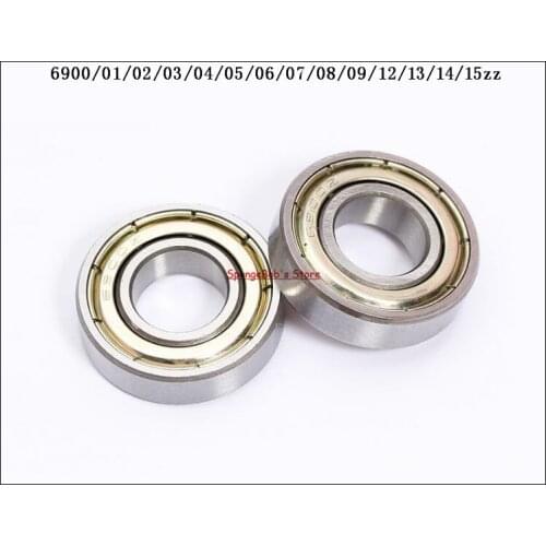 3-8pcs/Lot 6900ZZ / 6901ZZ / 6902ZZ / 6903ZZ / 6904ZZ Metal Shielded Deep Groove Ball Bearing