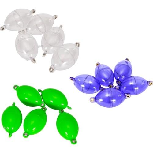 5 Pcs/Set Fishing Float PVC Oval Balls Water Ball Bubble Floats Tackle Sea Fishing Outdoor Accessories