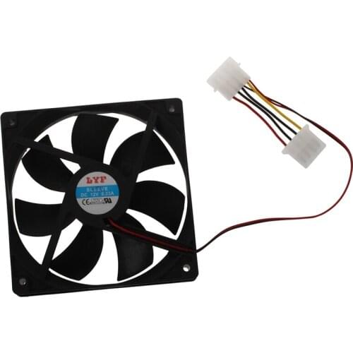 Semoic Computer PC Case 4 Pin Cool Cooler Cooling Fan 120mm