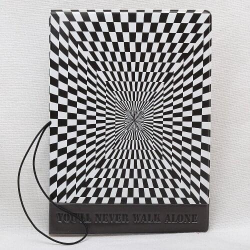 Black and white plaid creative document protection package exit document passport bag