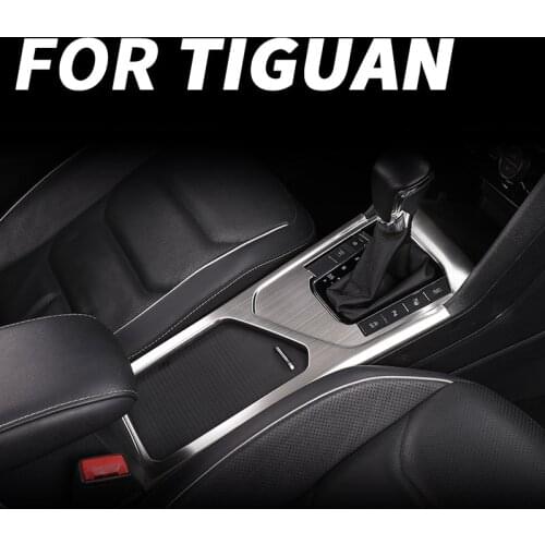 For Volkswagen VW Tiguan MK2 2017 2018 2019 2020 2021 Car Gear Console Panel Gear Box Frame Cup holder frame Trim Accessories