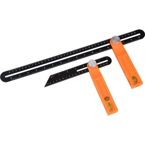 Combination Square, 20cm, 40cm Combo Square, Carpentry Woodworking Angle Ruler, Metal Ruler, Framing Square, T Square