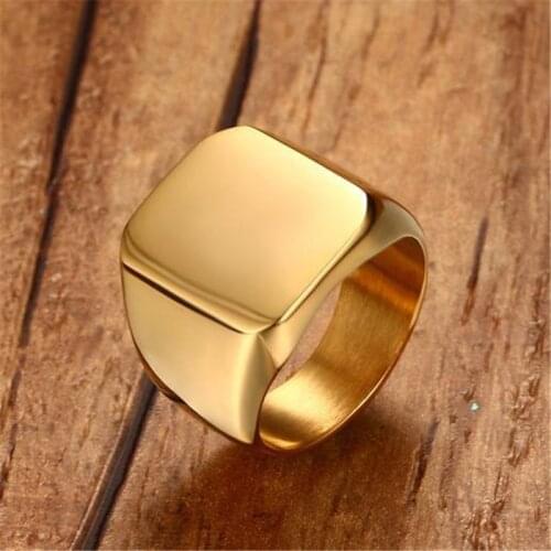 Modyle 2020 New 18mm Stainless Steel Big Rings for Men Black Gold Color Rock Punk Biker Bague Club Party Jewelry Anillos