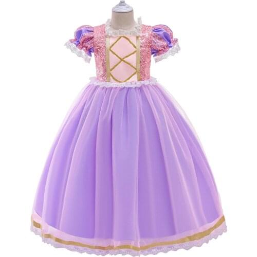 Pretty Party Dress For Girl First Communion Formal Long Lace Princess Ball Gowns Flower Girl Dress Elegant Banquet Dresses