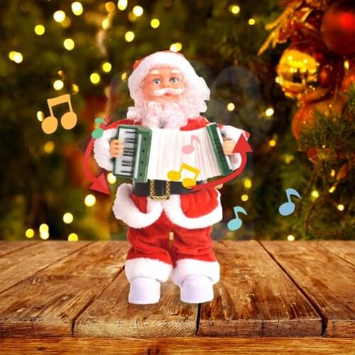 New 1pcs Childrens Electronic Plush Doll Toy Inverted Revolving Electric Music Santa Doll Child Creative Christmas Gift