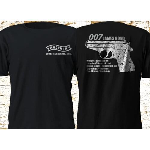 New Legend Gun Pistol 007 James Bond Walther Ppk Germany 2 Sides 2019 Unisex Tees