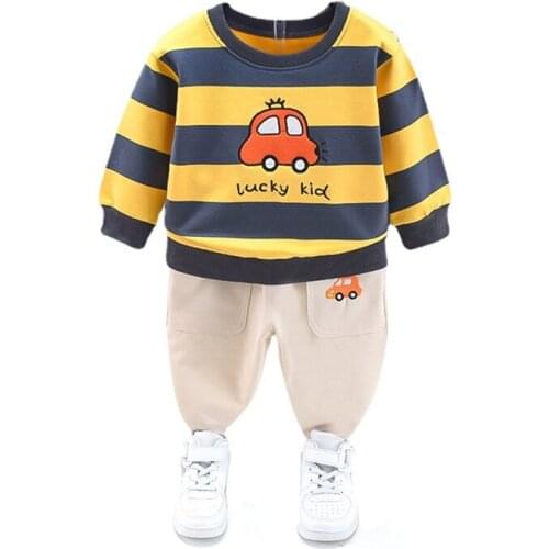 New Spring Autumn Baby Girl Clothes Children Boys Cotton T-Shirt Pants 2Pcs/Sets Toddler Fashion Sports Costume Kids Tracksuits
