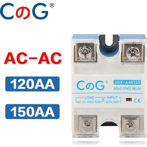 CG White SSR-120AA 150AA Relay Single Phase AC To AC 24-480VAC 120A 150A AA Heat Sink Solid State Relay With Plastic Cover