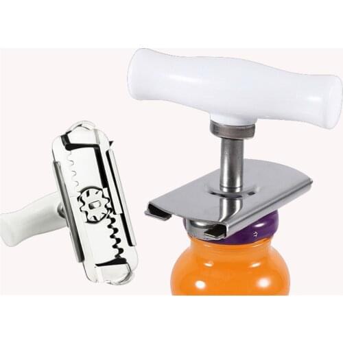 12 pcs Manual Stainless Steel Easy Can Jar Opener Adjustable 1-4 Inches Cap Lid Openers Tool Kitchen Gadgets Wholesale