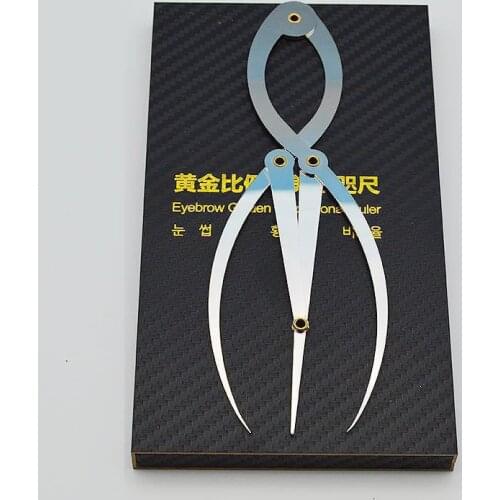 Mean Eyebrow Ruler Stainless Steel Golden Ratio Calipers Microblading Permanent Makeup Eye brow Divider Ruler Tools for Tattoo