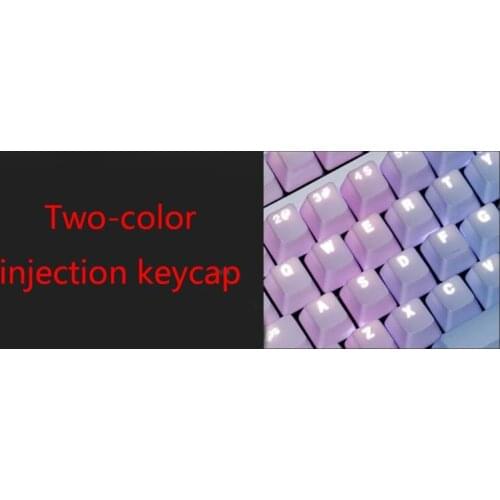 1 Set Replaceable PBT Keycaps 87 104 108 Transparent Lettering Keys Double Shot 203B