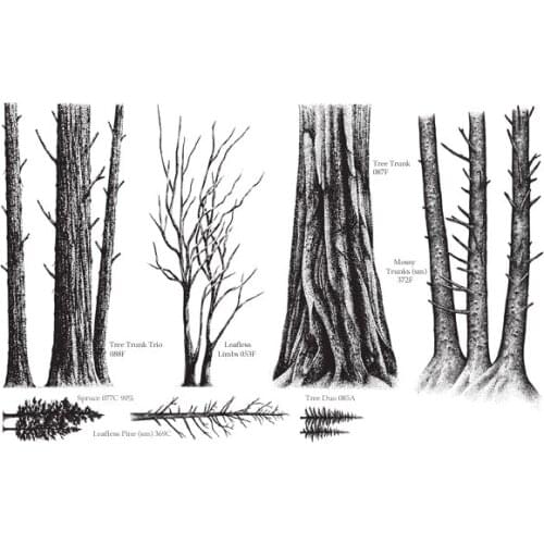 The beautiful tree Clear Stamp for Scrapbooking Transparent Silicone Rubber DIY Photo Album Decor 0796