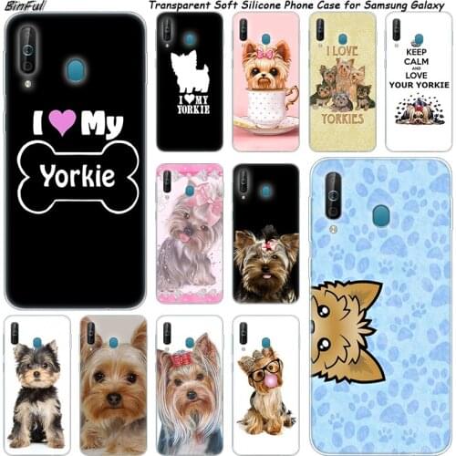 Hot Yorkshire terrier dog puppy Silicone Case For Samsung Galaxy A80 A70 A60 A50 A40 A40S A30 A20E A2CORE M40 Note 10 Plus 9 8 5