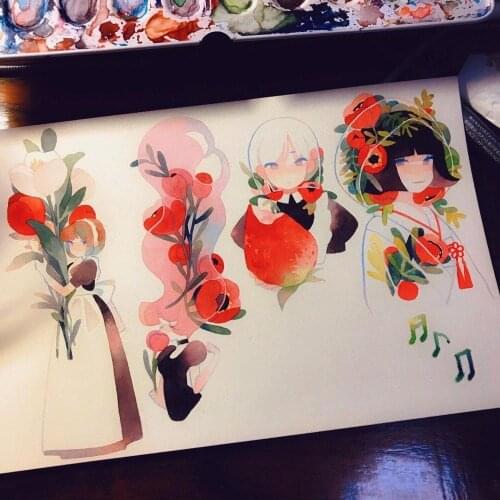 Fairy Garden Girl 2 Washi Tapes Bullet Journal Masking Tape Adhesive Tape DIY Scrapbooking Washi Stickers