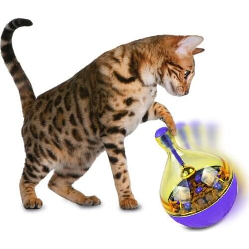 Pet Dog Fun Bowl Feeder Cat Feeding Toys Pets Tumbler Leakage Food Ball Pet Training Exercise Fun Bowl Gamelle Comedero Gato