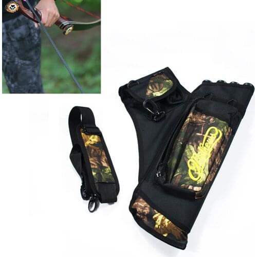 Archery Quiver Waterproof Camouflage Arrows Holder Bag 4 Tubes Arrow Quiver for Recurve Bow Hunting Shooting Archery Accessories