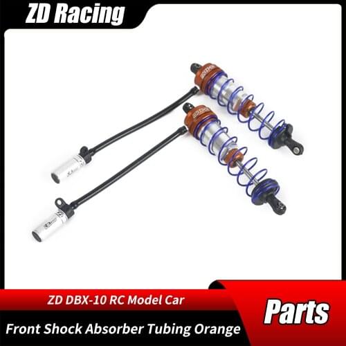 ZD Racing DBX-10 Desert Buggy Off-Road Vehicle Parts Front Shock Absorber with Tubing Orange 7519 for 1/10 RC Car Accessories