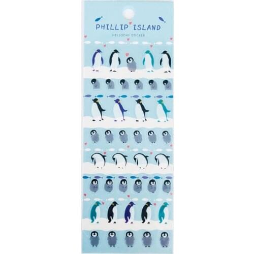 1 Sheet Kawaii Penguin Island Mini DIY Stickers Decorative Scrapbooking Diary Album Sticker