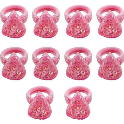 10pcs/Lot Children Cute Candy Shiny Elastic Hair Bands Baby Girls Lovely Sweet Scrunchies Rubber Bands Kid Hair Accessories