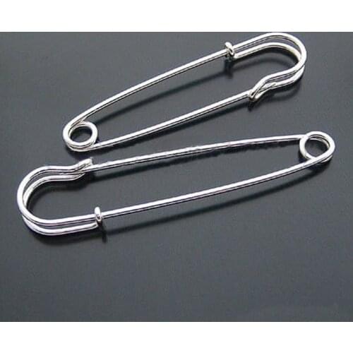 100pcs/lot 64*13MM nickel metal jewelry and component brooch DIY Scrapbook jewelry accessories 008004008