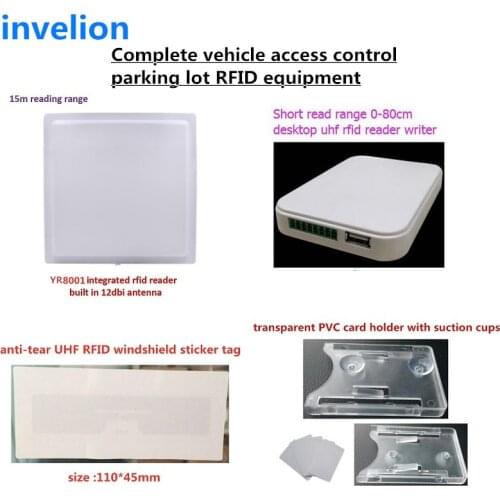 12dbi high gain UHF RFID antenna reader all in one USB /ethernet/wiegand/rs232 multiple interface working for vehicle access 15m