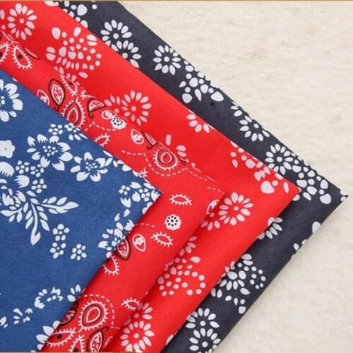 150CMx50CM Printed Poplin Craft Cotton Fabrics for Sewing Summer Clothes Patchwork Bow Knitting Patchwork Material