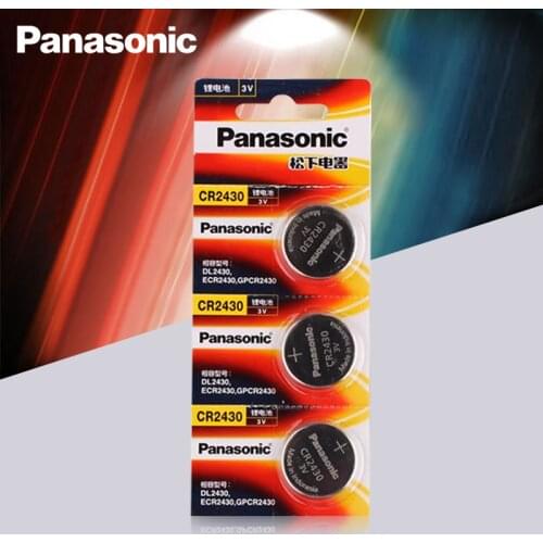 3pcs Original Panasonic CR2430 CR 2430 3V Lithium Button Cell Battery Coin Batteries For Watches,clocks,hearing aids