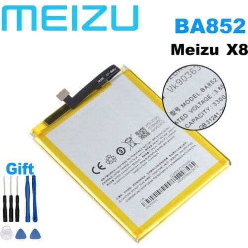 3300mAh BA852 Meizu 100% Original Battery For Meizu X8 Mobile Phone Latest Production High Quality Battery+Tracking Number