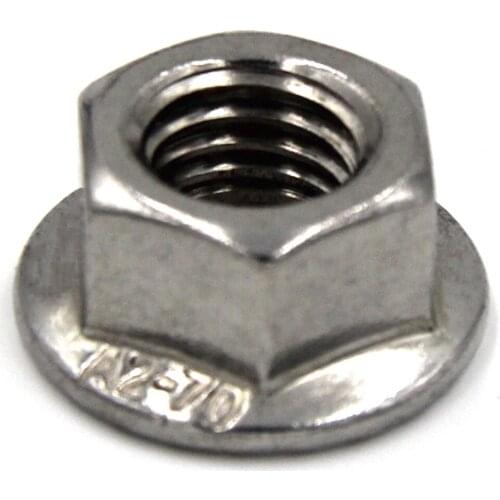 5-50Pcs DIN6923 M3 M4 M5 M6 M8 M10 M12 304 Stainless Steel Hexagon Flange Nuts Pinking Slip Locking Lock Nut