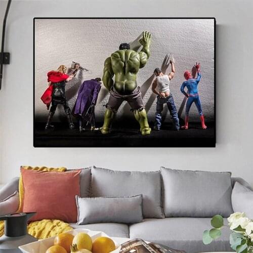 DIY Diamond Painting Marvel Art Cartoon Superhero Funny Pee Posters Avengers Wall Art Pictures for Room Home Decoration