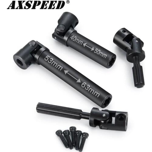 AXSPEED RC Car Drive Shaft 40+53mm for 1/24 Axial SCX24 AXI00001 AXI00002 Steel Transmission Shaft RC Crawler Upgrade Parts