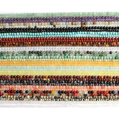 2/3mm Natural Tiger Eye Labradorite Agates Quartzs Amazonite Stone Beads for Accessories Jewellery Making DIY Bracelet 15