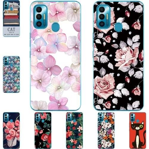 I am alone Phone Case For Tecno Spark 7 7 Pro 7P 7T 2021 Premier Bags Fashion Luxury Color Cartoon Printed Paint Mobile