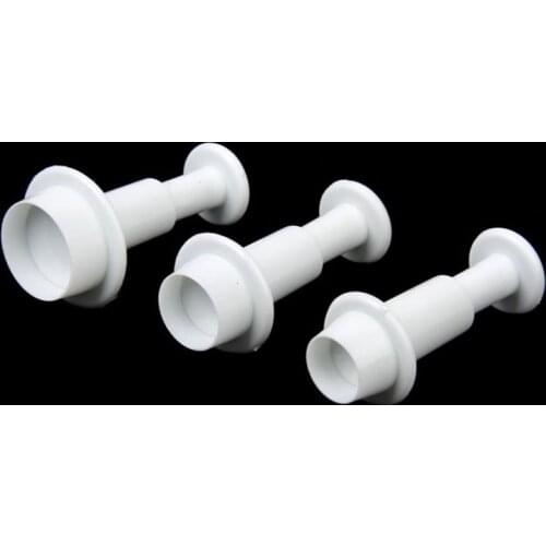 3Pcs Round Cookie Plunger Cutter DIY Fondant Decorating Tools STTA889