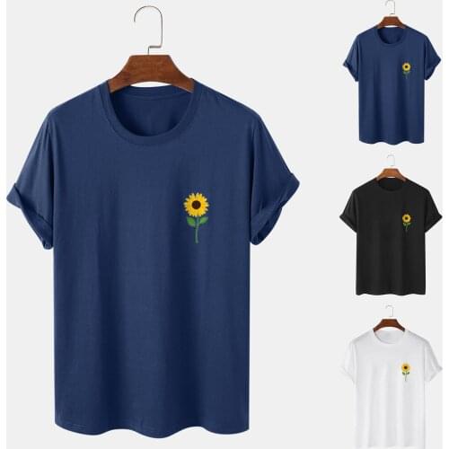 Summer Simplicity Flarol Printed Mens T Shirt Casual Slim Round Neck Short Sleeve Top Blouse T - shirt pour hommes