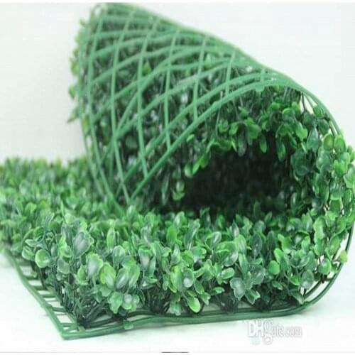 Artificial Turf Carpet Simulation Plastic Boxwood Grass Mat 25cm*25cm Green Lawn for Home Garden Fence Decorations