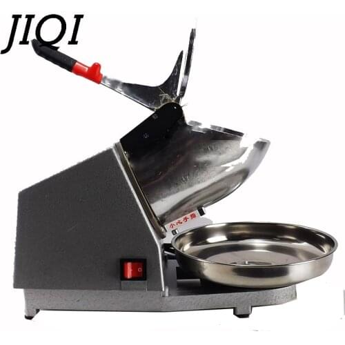 JIQI Stainless Steel electric Ice Chopper Crusher commercial ice slush sand shaver icecream snow cone Smoothie machine smasher