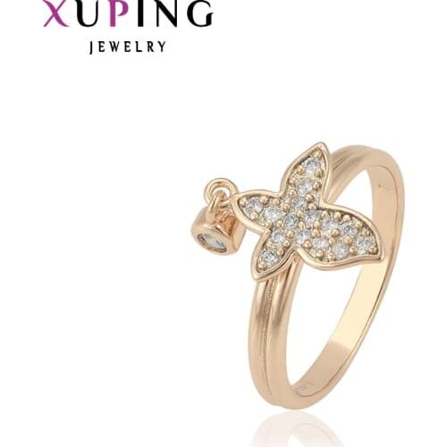 Xuping Jewelry Luxury Ring Special Design High Quality for Women Gold Color Plated Rings Thanksgiving Gifts 12180