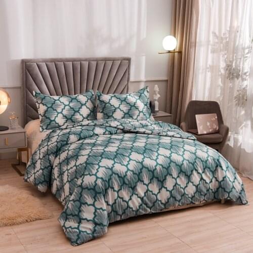 Geometric Bedding Set Flower Quilted Gontracted Duvet Cover 220X240 Single Double King Size 2or3 Pcs Summer Bedspread No Fills